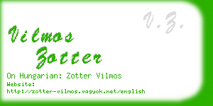 vilmos zotter business card